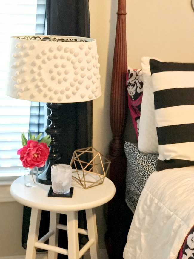 Make a bedside table in just 30 minutes with easy to find supplies. No power tools required! 