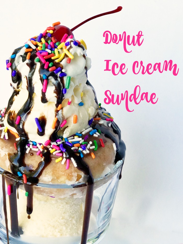 Delicious Donut Ice Cream Sundae