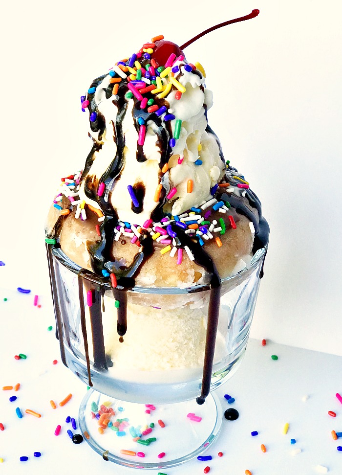 fancy ice cream sundae