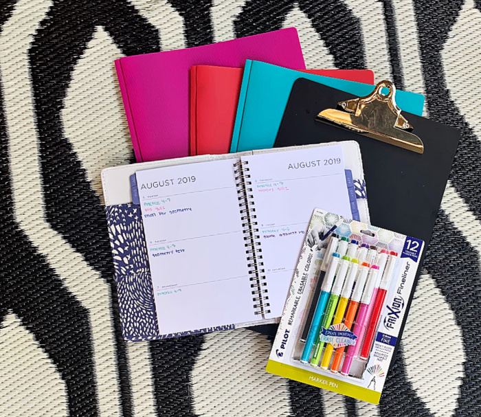 Colorful Pens for Keeping an Organized Calendar