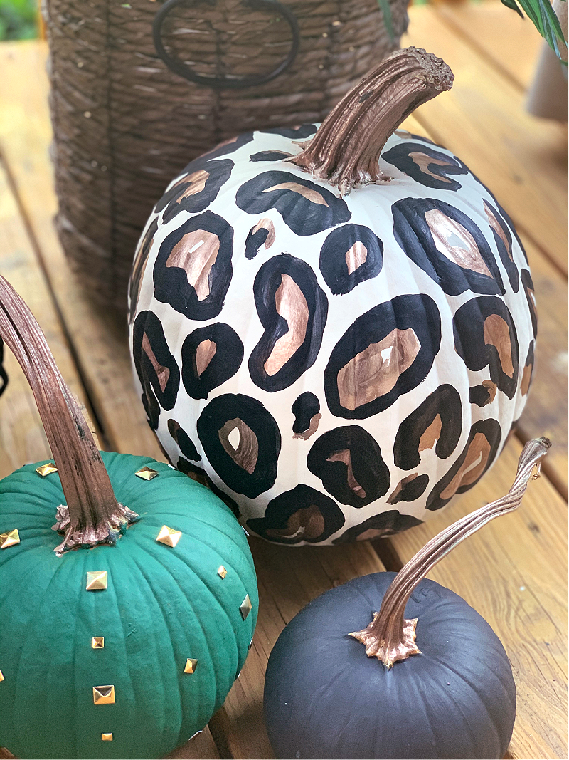 Easy Leopard Painted Pumpkin   DIY Pumpkin Painting 