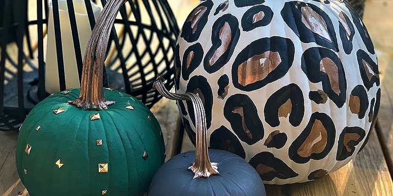 DIY Leopard Pumpkin | Easy Pumpkin Painting Ideas that absolutely anyone can do. No painting skills required!