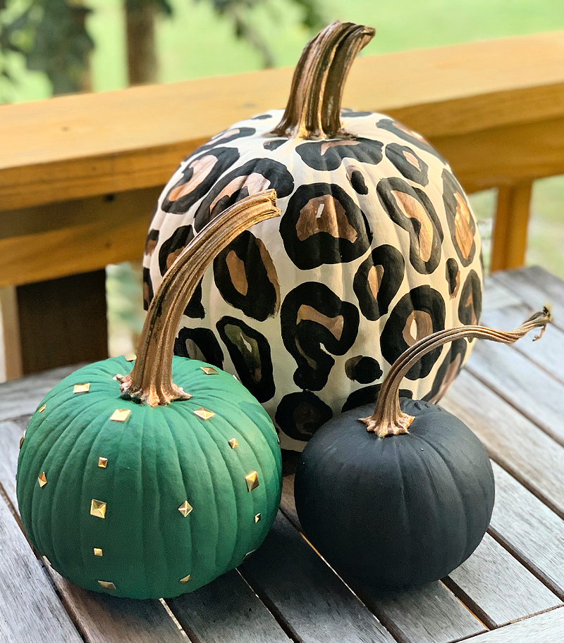 DIY Leopard Pumpkin | Easy Pumpkin Painting Ideas that absolutely anyone can do. No painting skills required! 