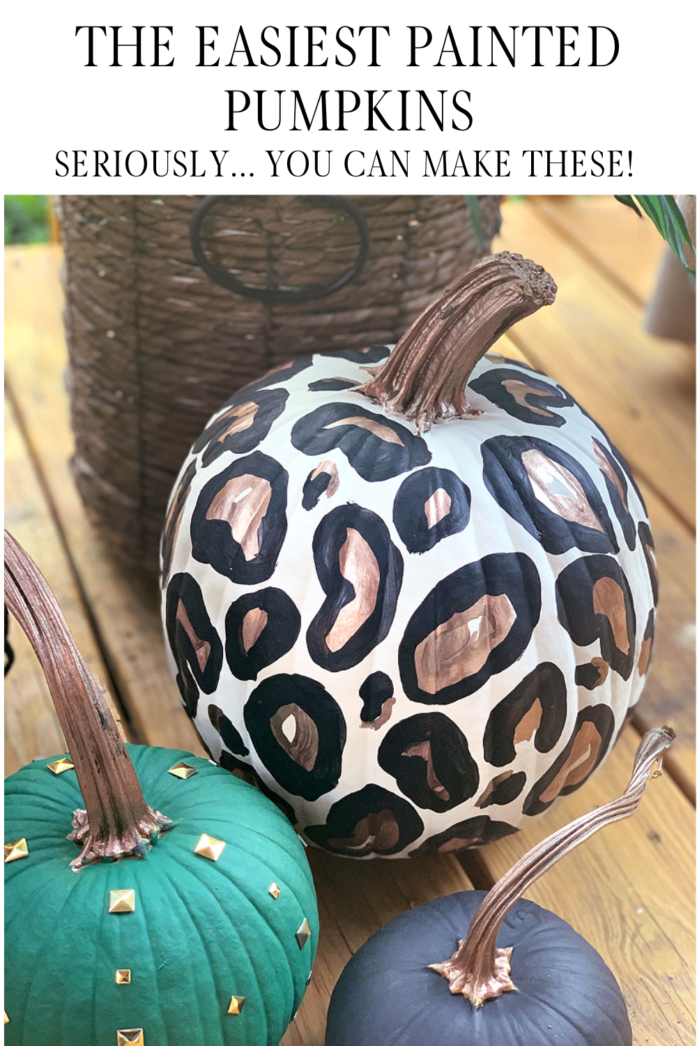 Easy Leopard Painted Pumpkin